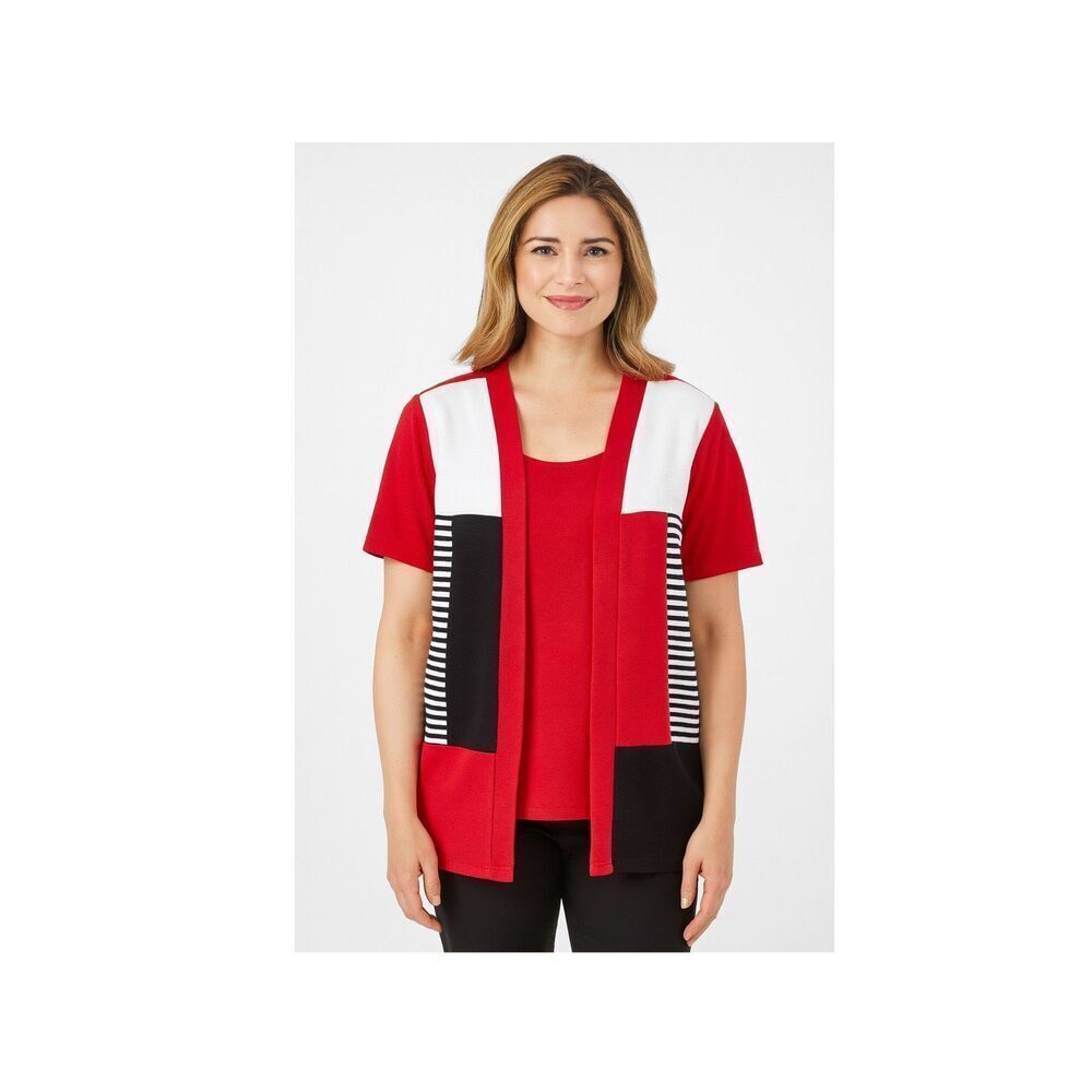 Vintage Another Thyme size XL red white blue knit cardigan